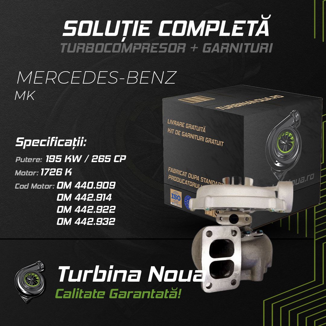 Turbina MERCEDES-BENZ MK 1726 K 195 KW / 265 CP Noua - Image 2