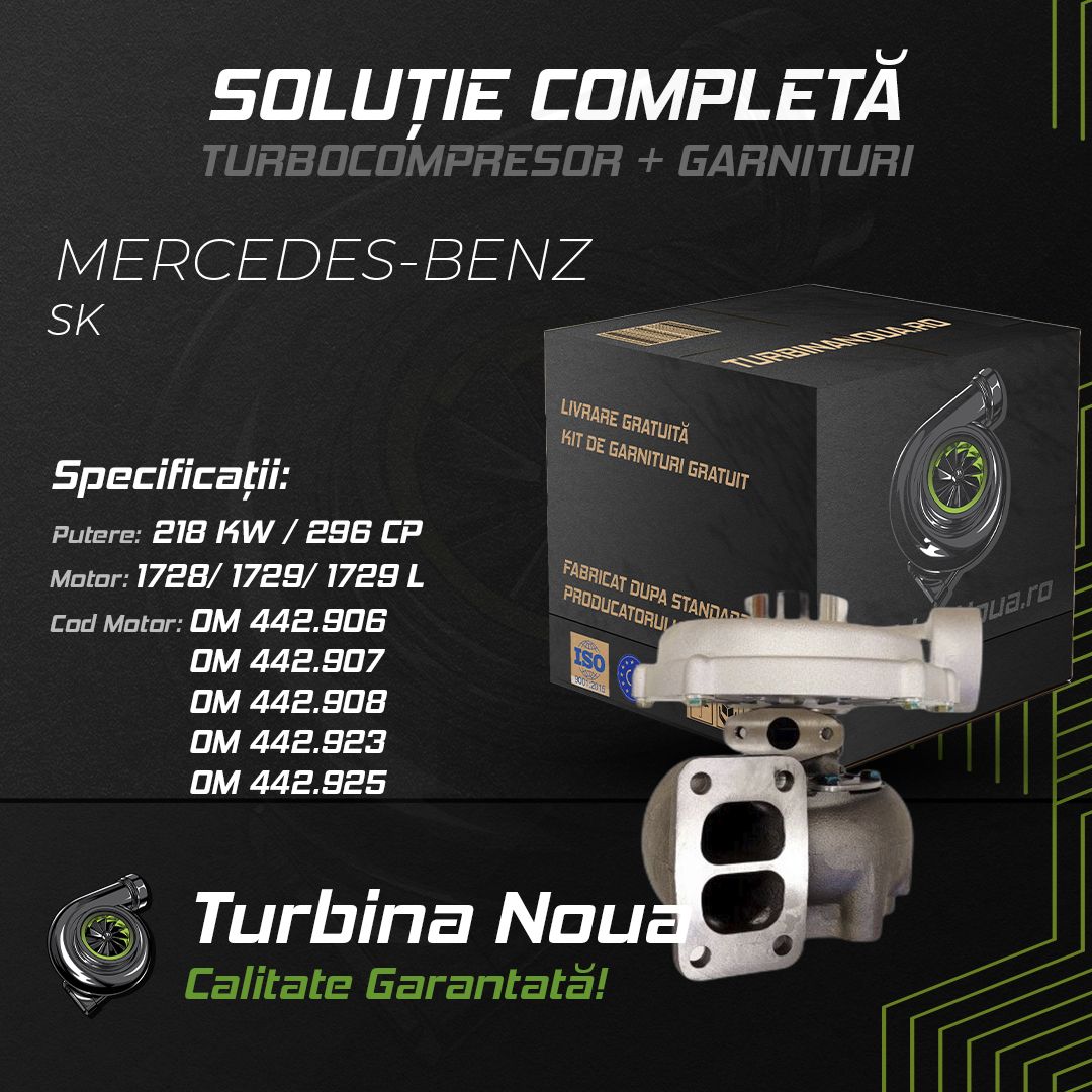 Turbina MERCEDES-BENZ SK 1728; 1729; 1729 L 218 KW / 296 CP Noua - Image 2