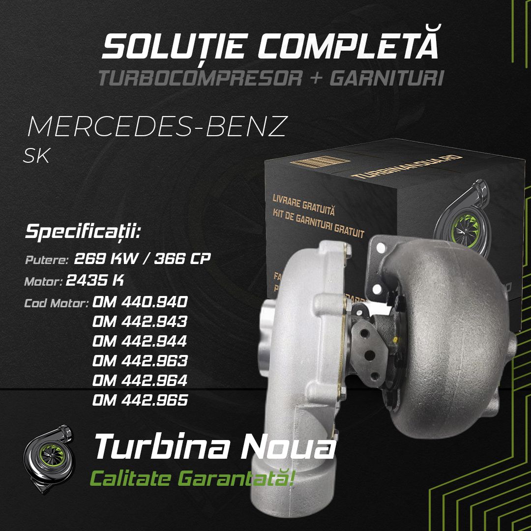Turbina MERCEDES-BENZ SK 2435 K 269 KW / 366 CP Noua - Image 2