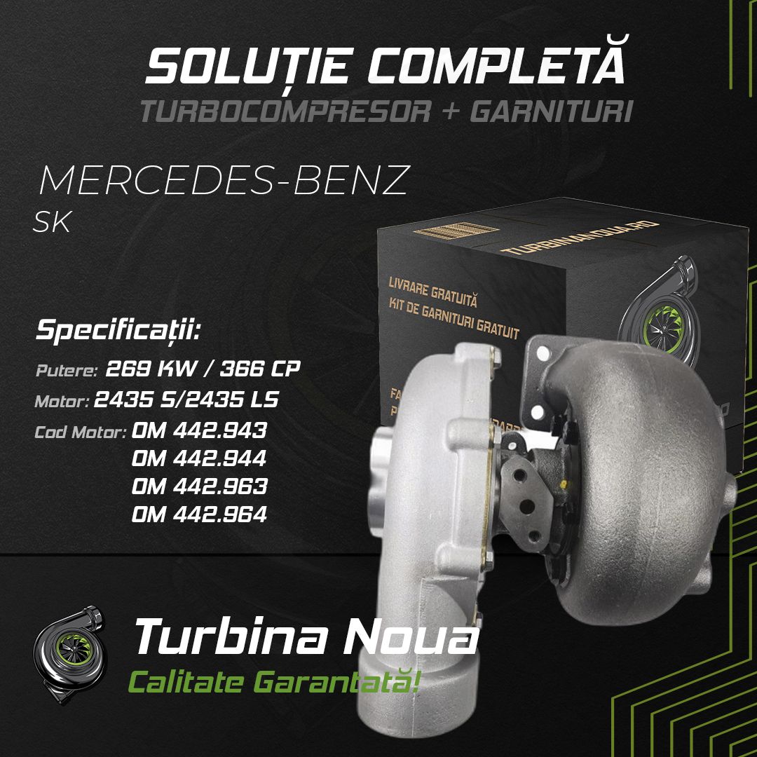 Turbina MERCEDES-BENZ SK 2435 S;2435 LS 269 KW / 366 CP Noua - Image 2