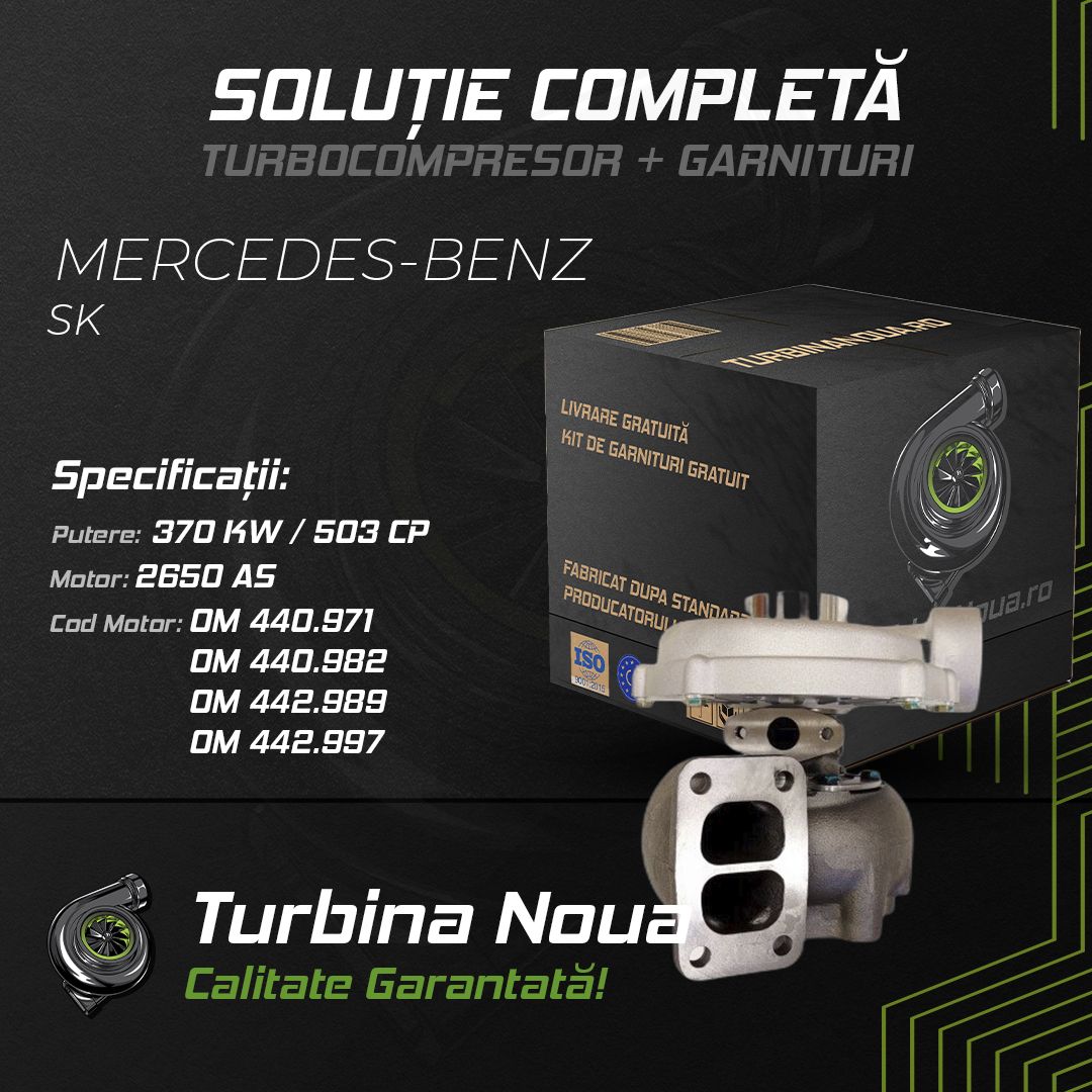 Turbina MERCEDES-BENZ SK 2650 AS 370 KW / 503 CP Noua - Image 2