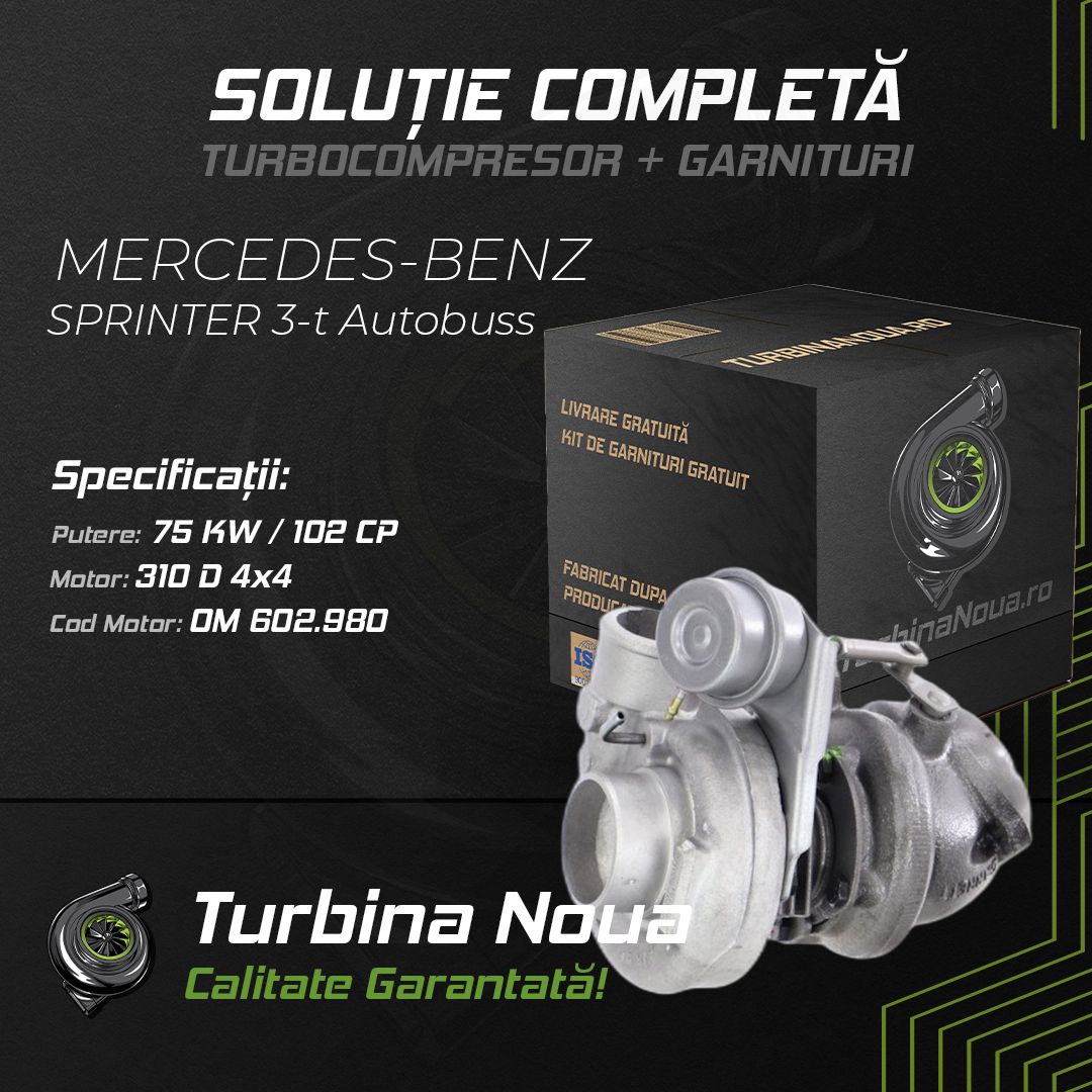 Turbina MERCEDES-BENZ SPRINTER 3-t Autobuss 310 D 4x4 75 KW / 102 CP Noua - Image 2