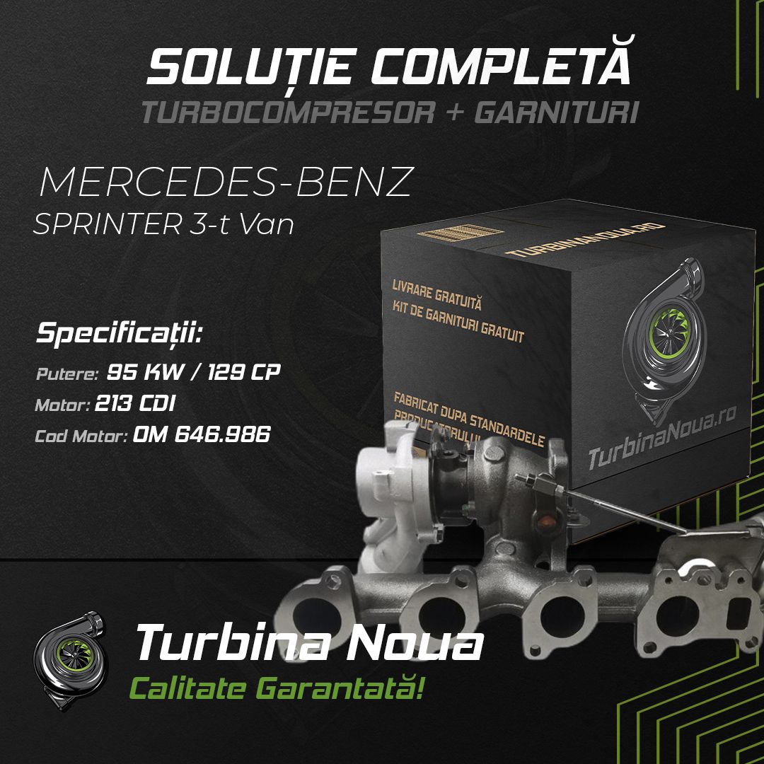 Turbina MERCEDES-BENZ SPRINTER 3-t Van 213 CDI 95 KW / 129 CP Noua - Image 2