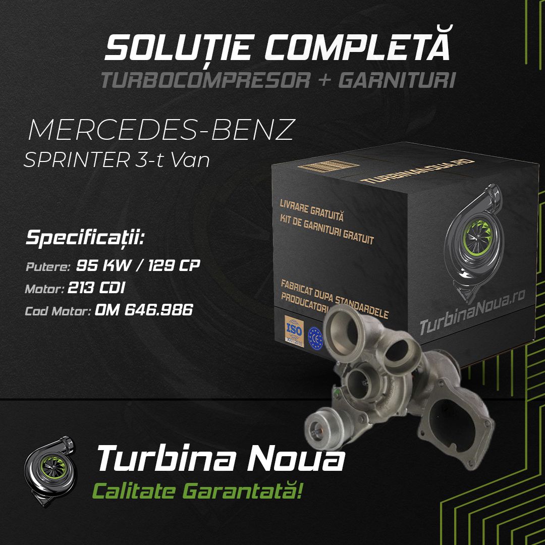 Turbina MERCEDES-BENZ SPRINTER 3-t Van 213 CDI 95 KW / 129 CP Noua - Image 2