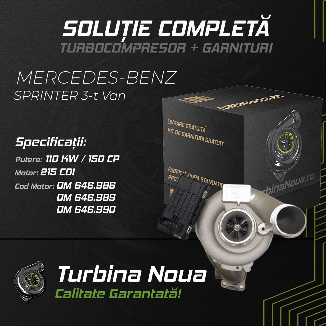 Turbina MERCEDES-BENZ SPRINTER 3-t Van 215 CDI 110 KW / 150 CP Noua - Image 2