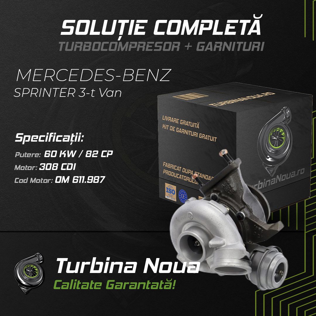 Turbina MERCEDES-BENZ SPRINTER 3-t Van 308 CDI 60 KW / 82 CP Noua - Image 2
