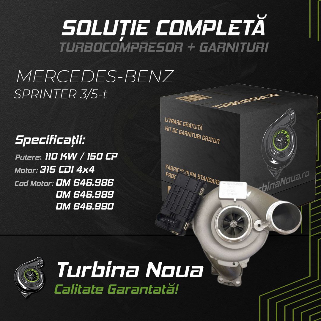 Turbina MERCEDES-BENZ SPRINTER 3;5-t 315 CDI 4x4 110 KW / 150 CP Noua - Image 2