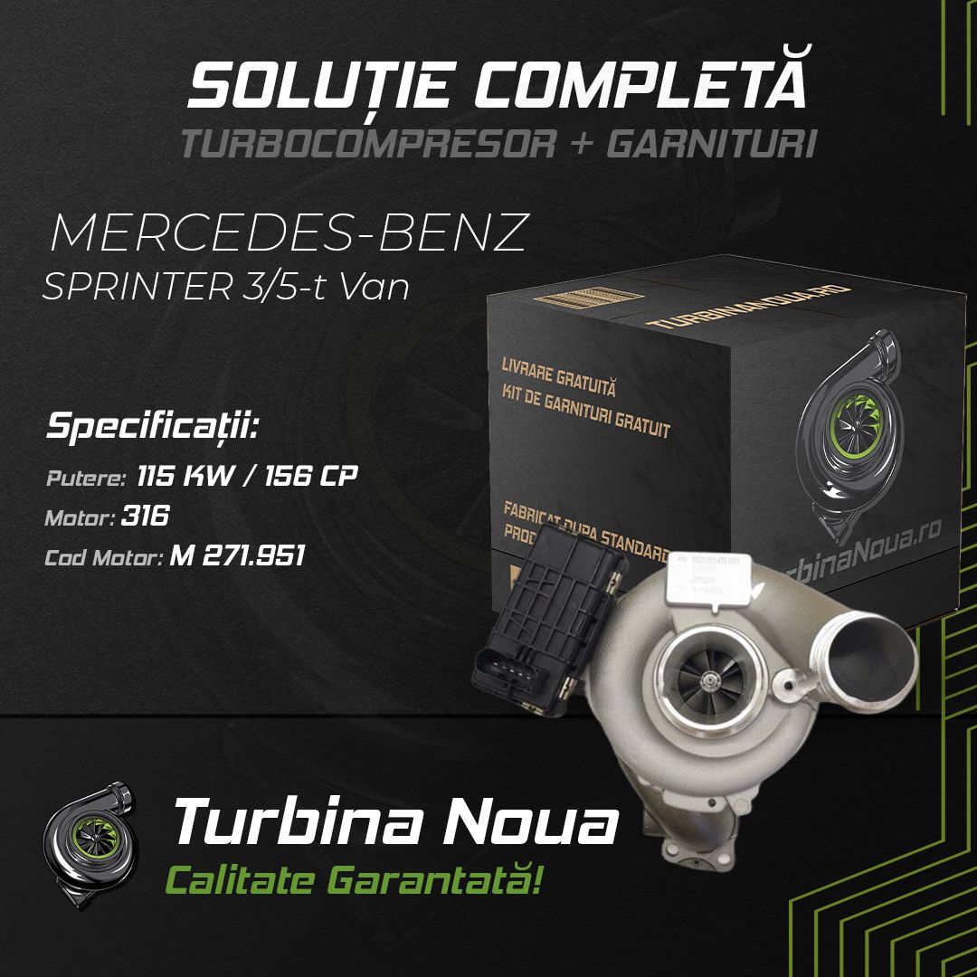 Turbina MERCEDES-BENZ SPRINTER 3;5-t Van 316 115 KW / 156 CP Noua - Image 2