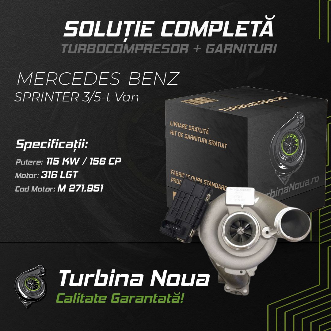 Turbina MERCEDES-BENZ SPRINTER 3;5-t Van 316 LGT 115 KW / 156 CP Noua - Image 2
