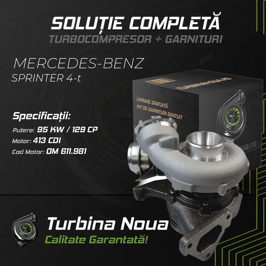 Turbina MERCEDES-BENZ SPRINTER 4-t 413 CDI 95 KW / 129 CP Noua - Image 2