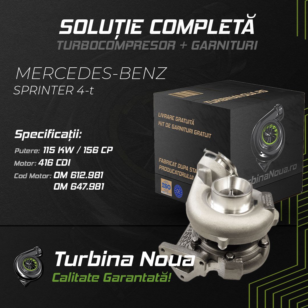 Turbina MERCEDES-BENZ SPRINTER 4-t 416 CDI 115 KW / 156 CP Noua - Image 2