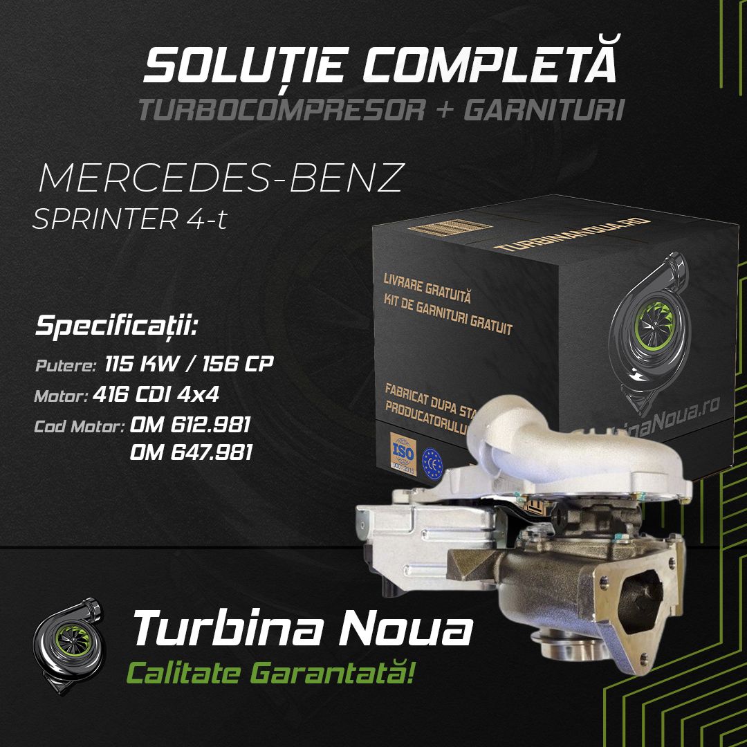 Turbina MERCEDES-BENZ SPRINTER 4-t 416 CDI 4x4 115 KW / 156 CP Noua - Image 2
