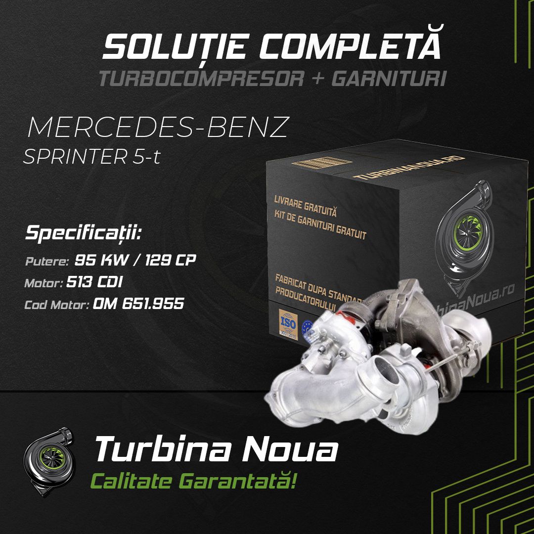 Turbina MERCEDES-BENZ SPRINTER 5-t 513 CDI 95 KW / 129 CP Noua - Image 2