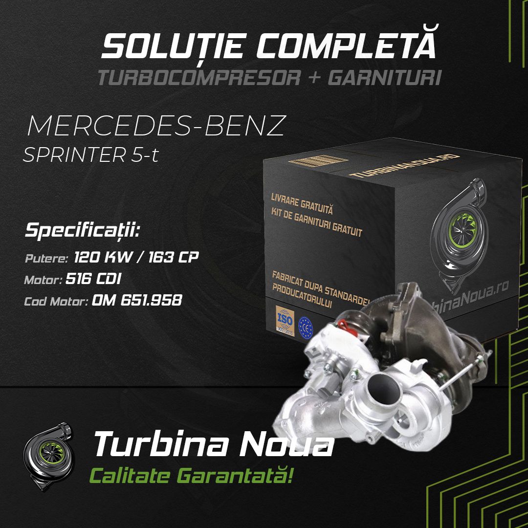 Turbina MERCEDES-BENZ SPRINTER 5-t 516 CDI 120 KW / 163 CP Noua - Image 2