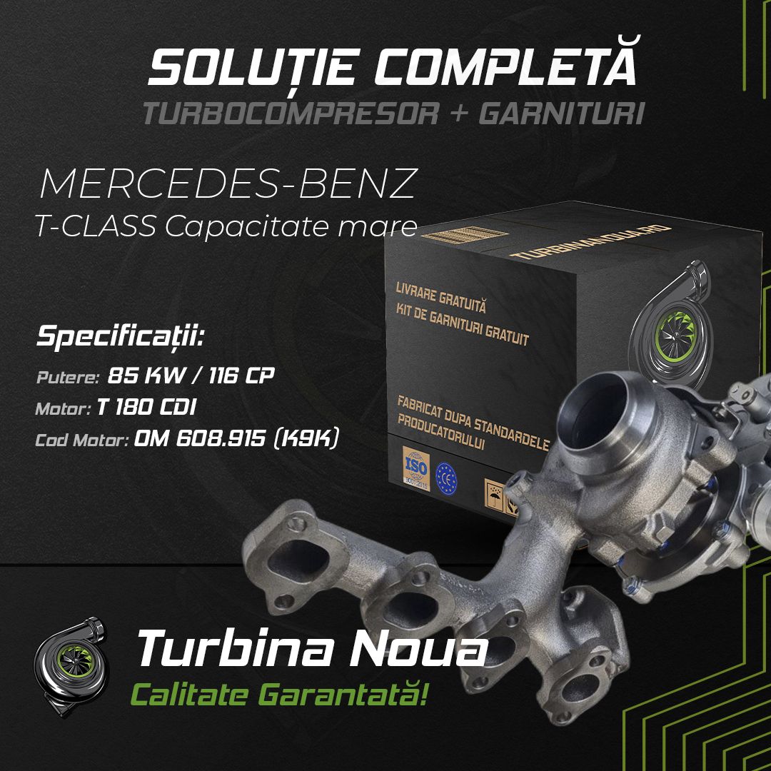 Turbina MERCEDES-BENZ T-CLASS Capacitate mare T 180 CDI 85 KW / 116 CP Noua - Image 2