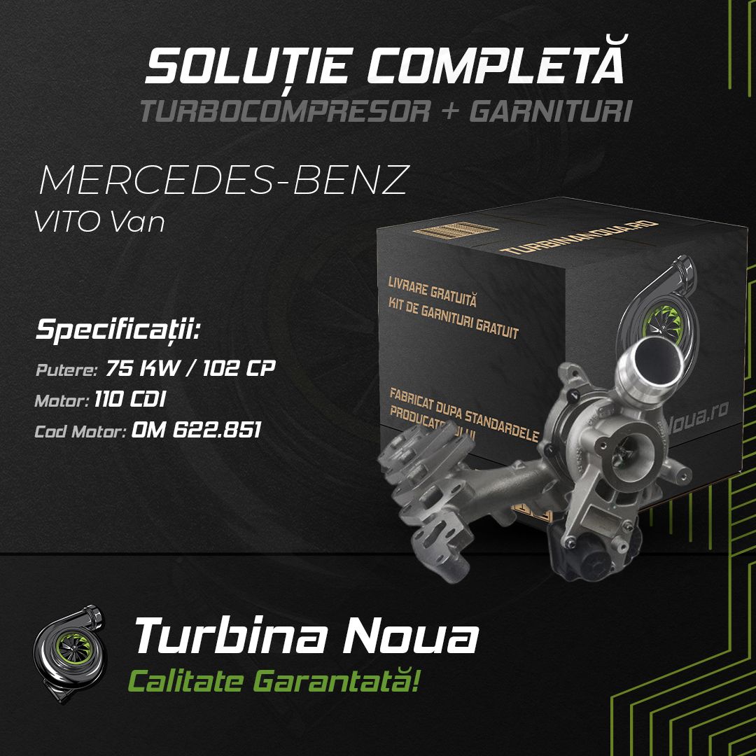 Turbina MERCEDES-BENZ VITO Van 110 CDI 75 KW / 102 CP Noua - Image 2