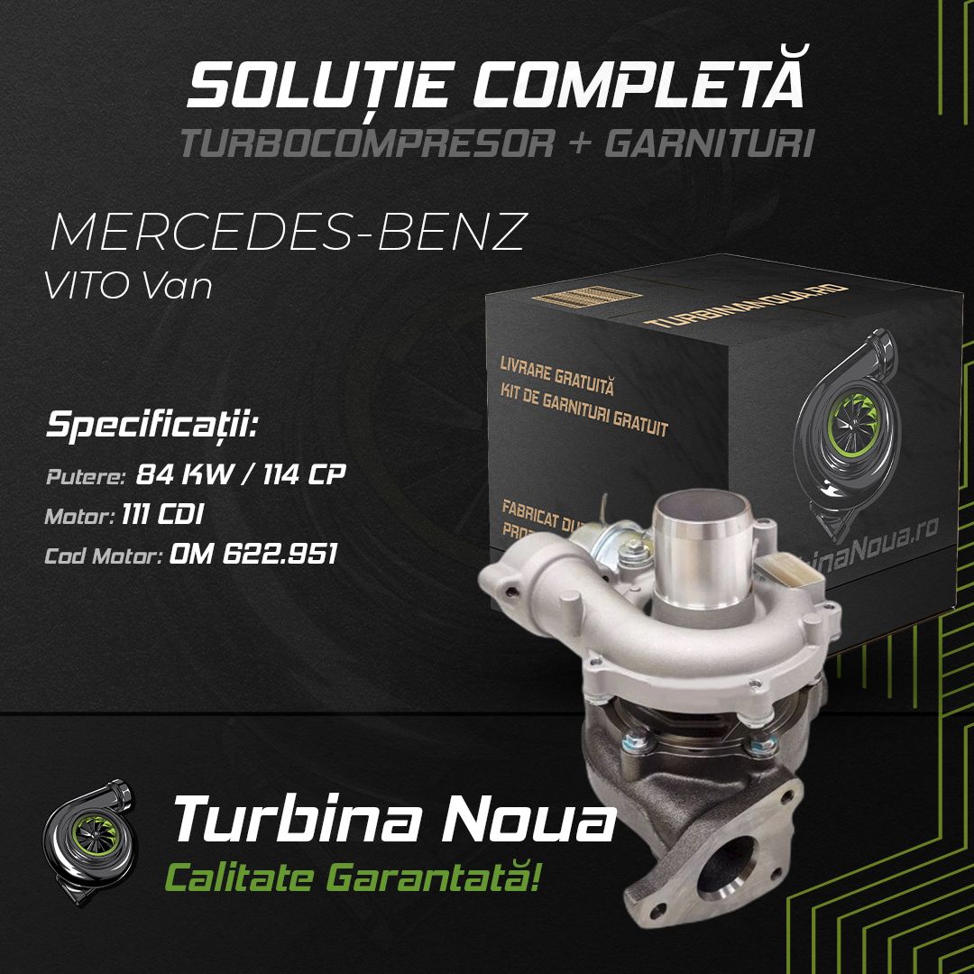 Turbina MERCEDES-BENZ VITO Van 111 CDI 84 KW / 114 CP Noua - Image 2