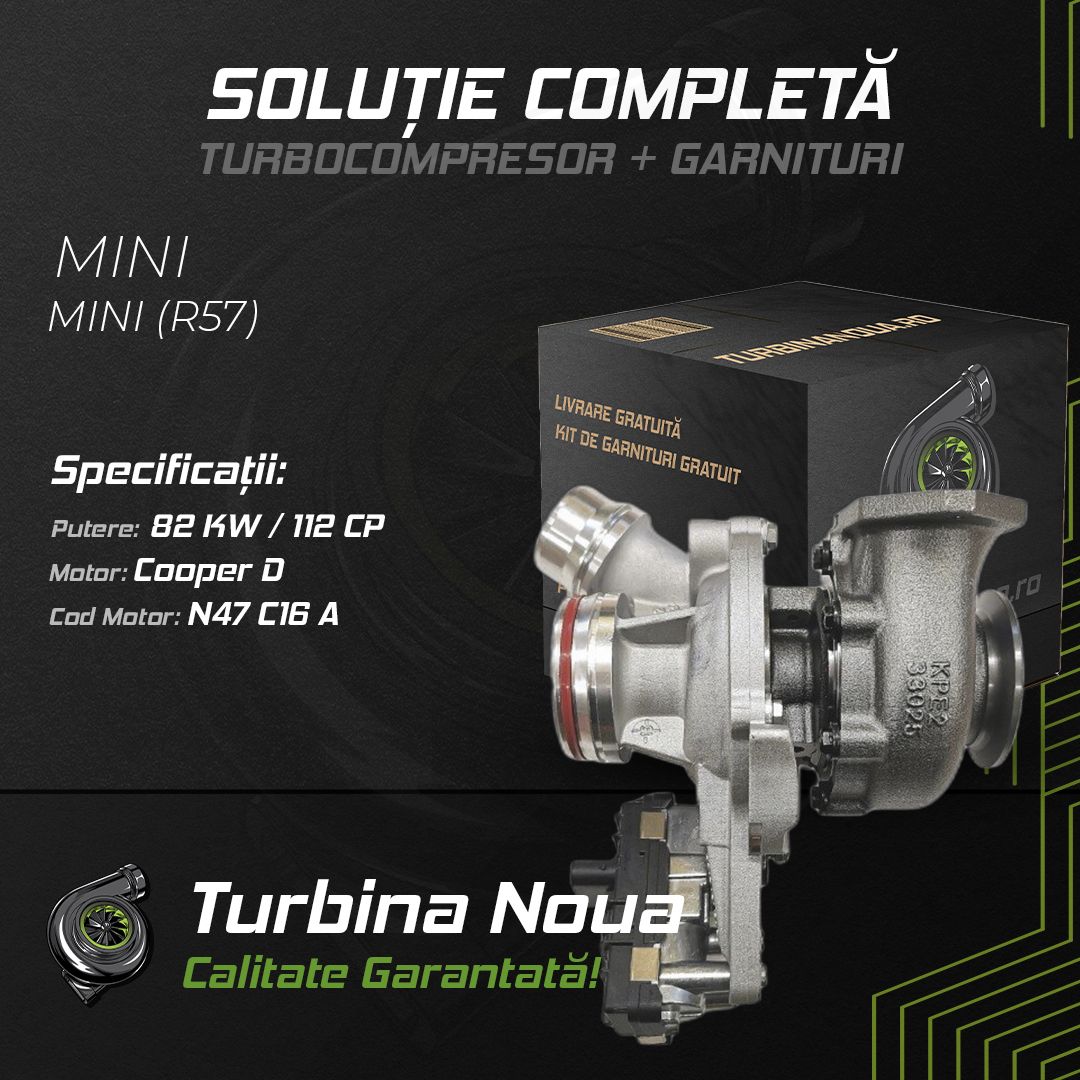 Turbina MINI MINI Cooper D 82 KW / 112 CP Noua - Image 2