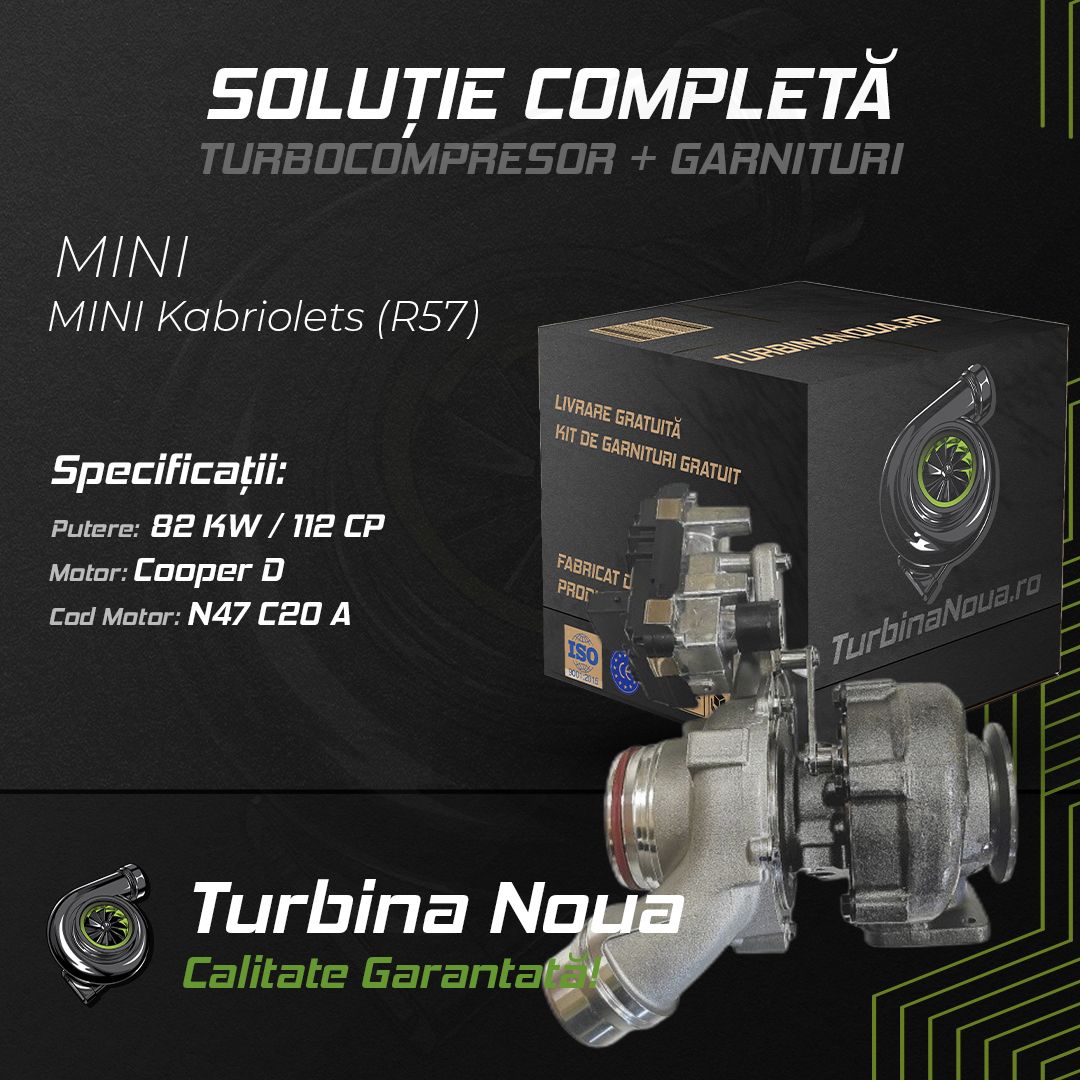Turbina MINI MINI Kabriolets Cooper D 82 KW / 112 CP Noua - Image 2