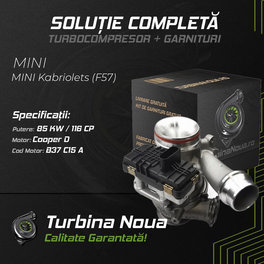 Turbina MINI MINI Kabriolets Cooper D 85 KW / 116 CP Noua - Image 2