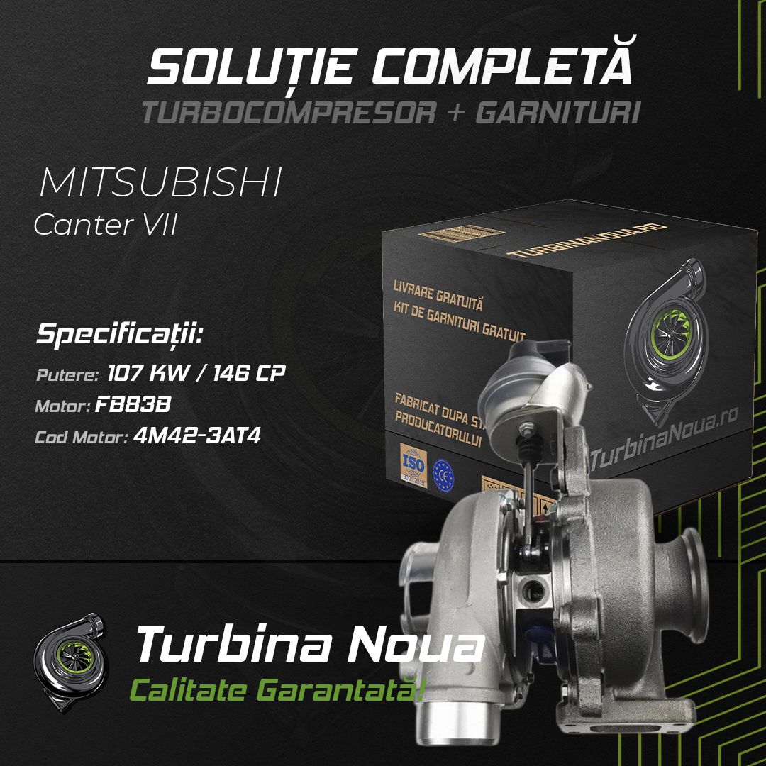 Turbina MITSUBISHI Canter VII FB83B 107 KW / 146 CP Noua - Image 2