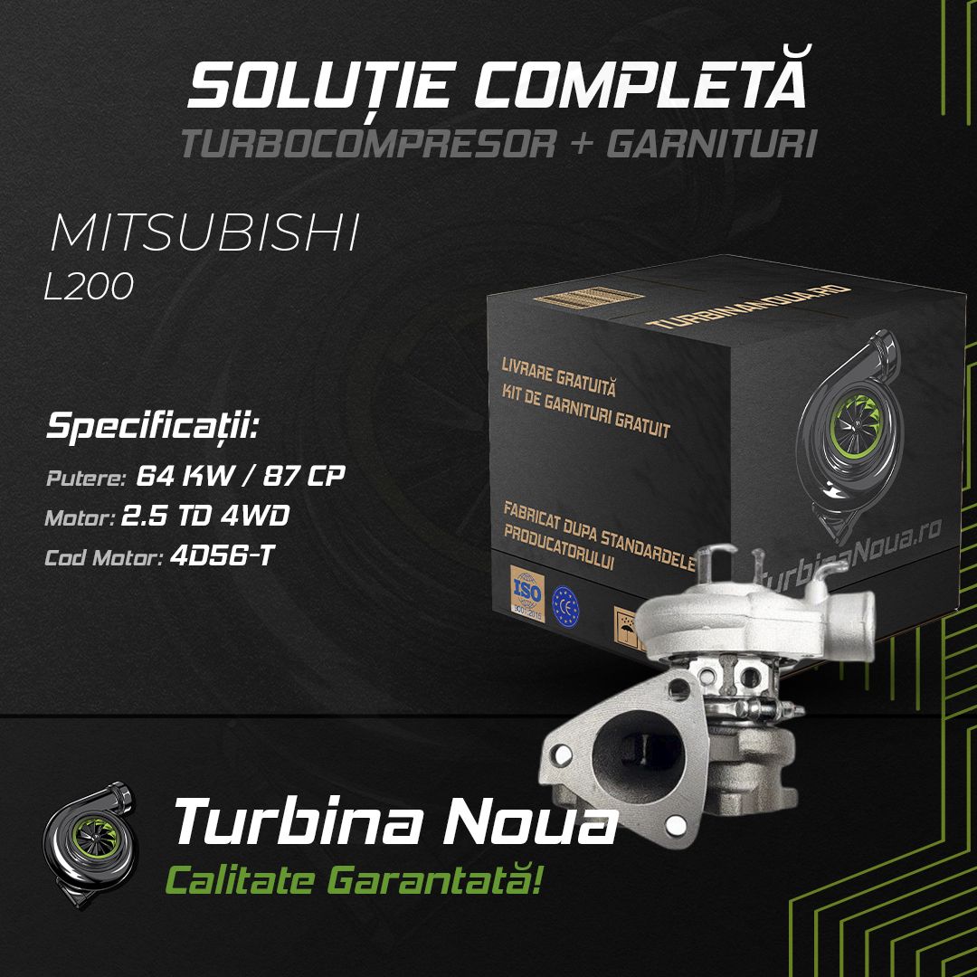 Turbina MITSUBISHI L200 2.5 TD 4WD 64 KW / 87 CP Noua - Image 2