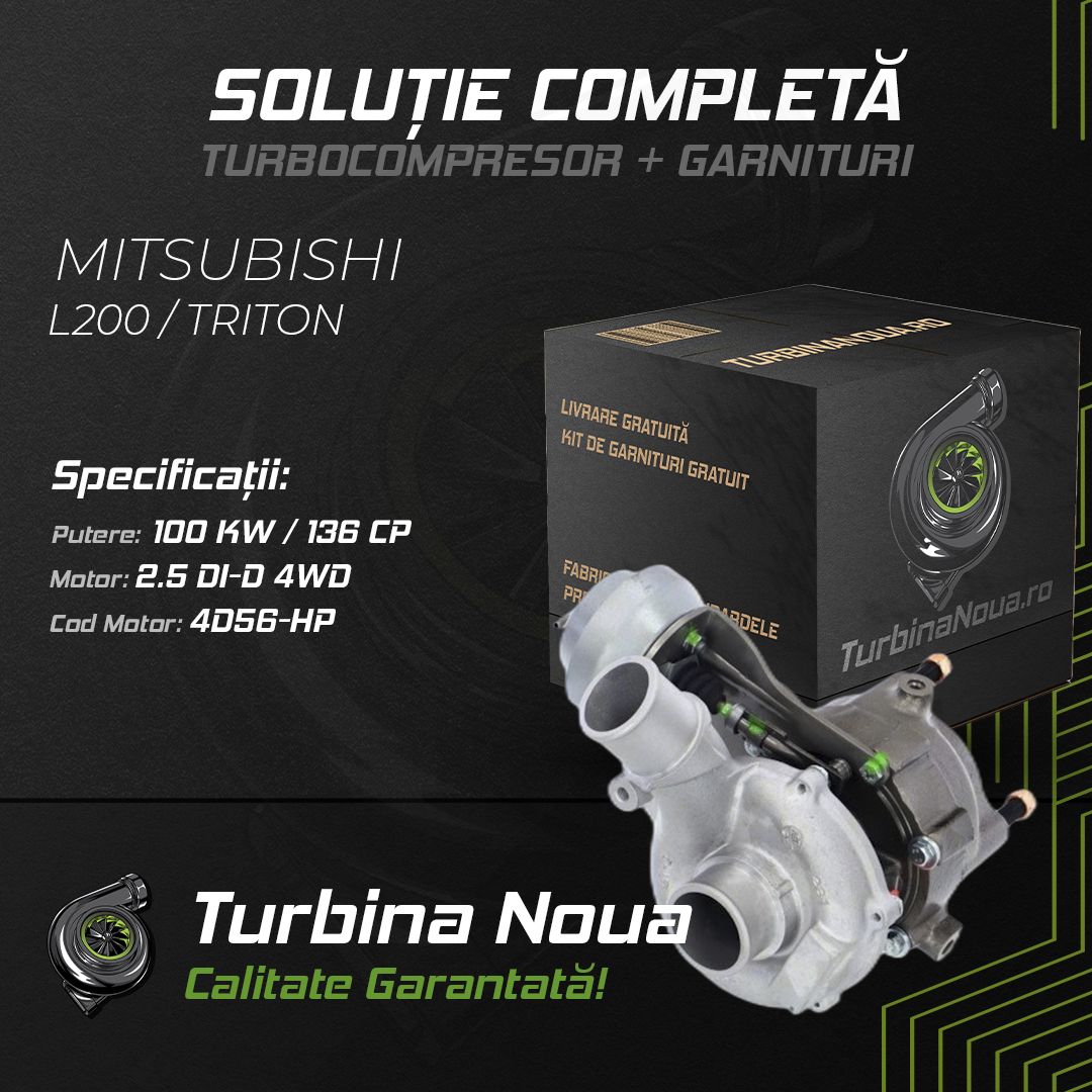Turbina MITSUBISHI L200 / TRITON 2.5 DI-D 4WD 100 KW / 136 CP Noua - Image 2