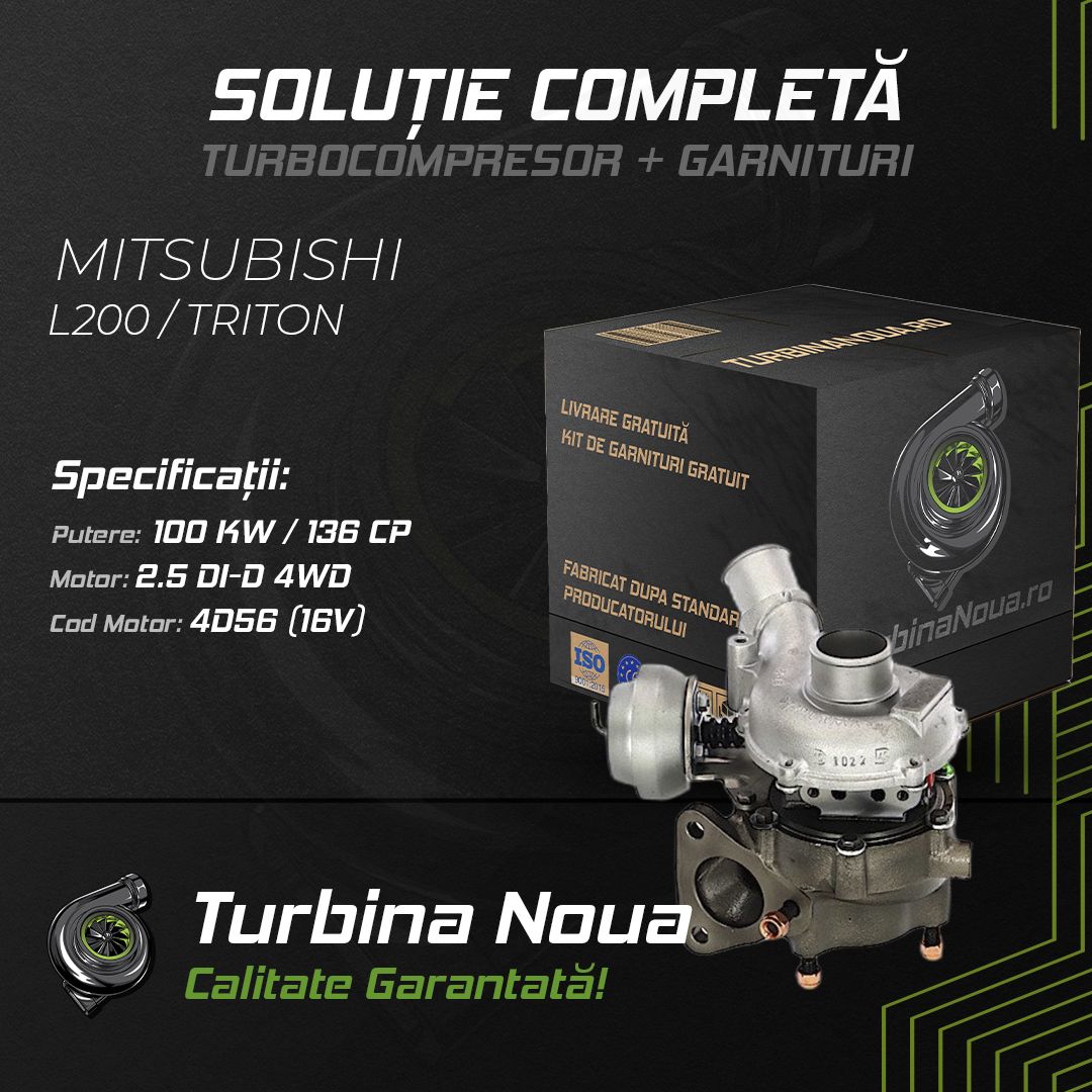 Turbina MITSUBISHI L200 / TRITON 2.5 DI-D 4WD 100 KW / 136 CP Noua - Image 2