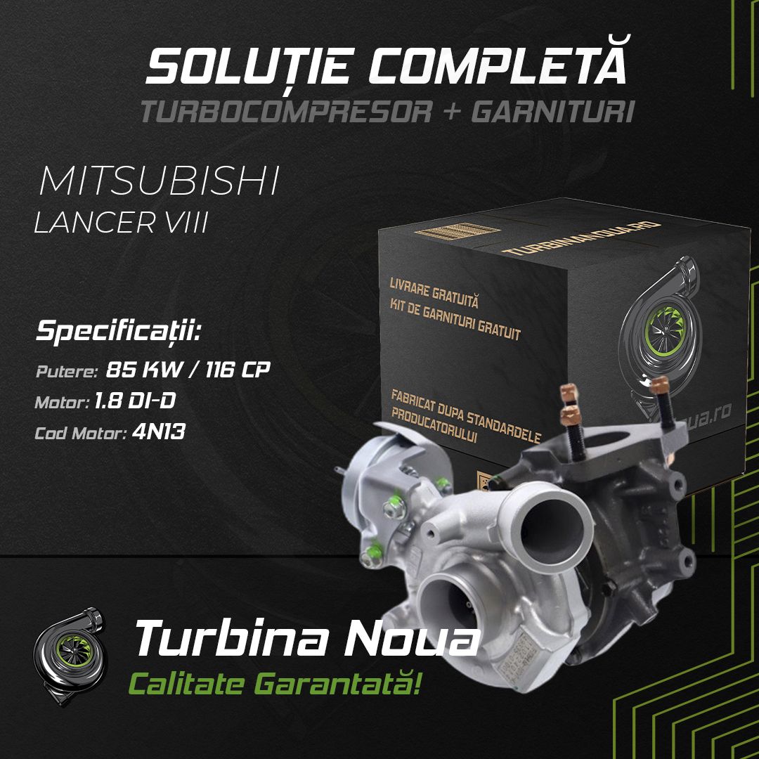 Turbina MITSUBISHI LANCER VIII 1.8 DI-D 85 KW / 116 CP Noua - Image 2