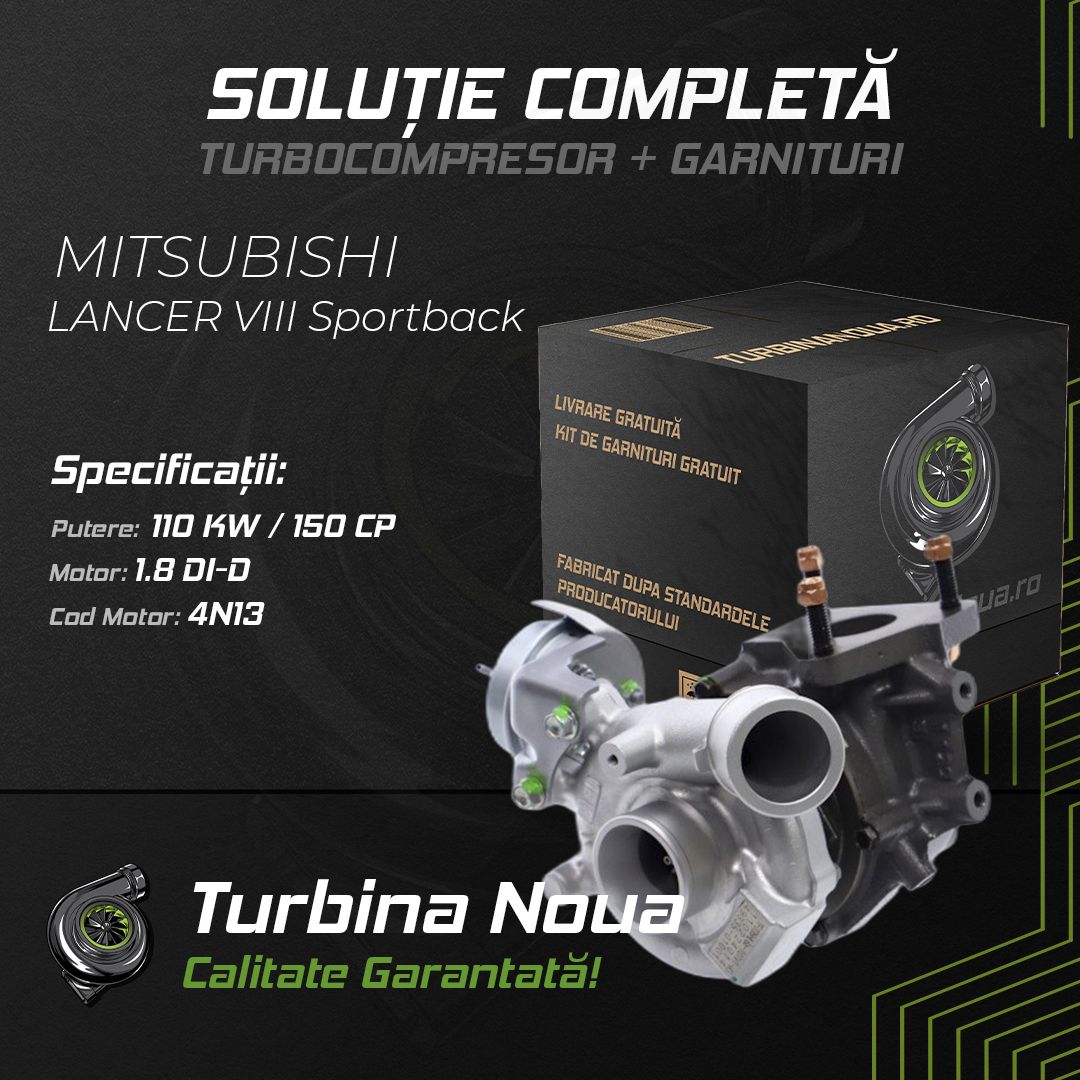 Turbina MITSUBISHI LANCER VIII Sportback 1.8 DI-D 110 KW / 150 CP Noua - Image 2