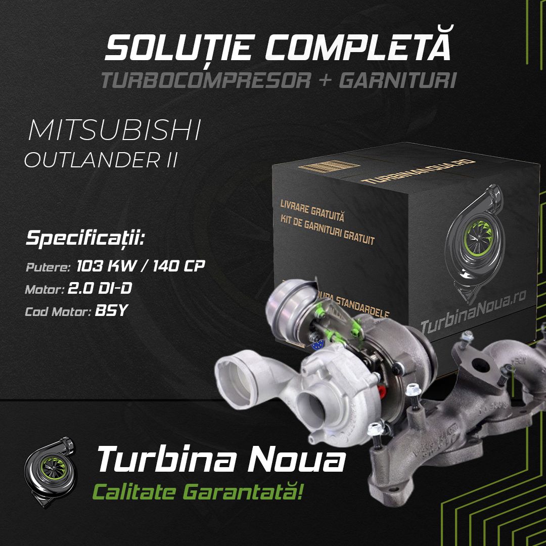 Turbina MITSUBISHI OUTLANDER II 2.0 DI-D 103 KW / 140 CP Noua - Image 2