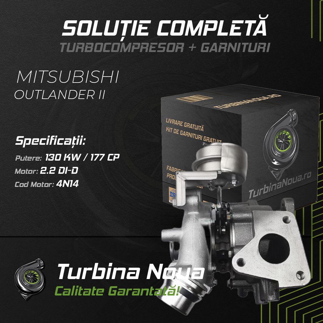 Turbina MITSUBISHI OUTLANDER II 2.2 DI-D 130 KW / 177 CP Noua - Image 2