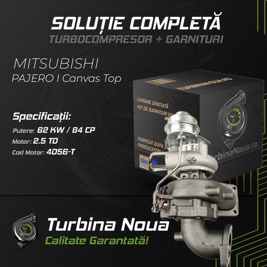 Turbina MITSUBISHI PAJERO I Canvas Top 2.5 TD 62 KW / 84 CP Noua - Image 2