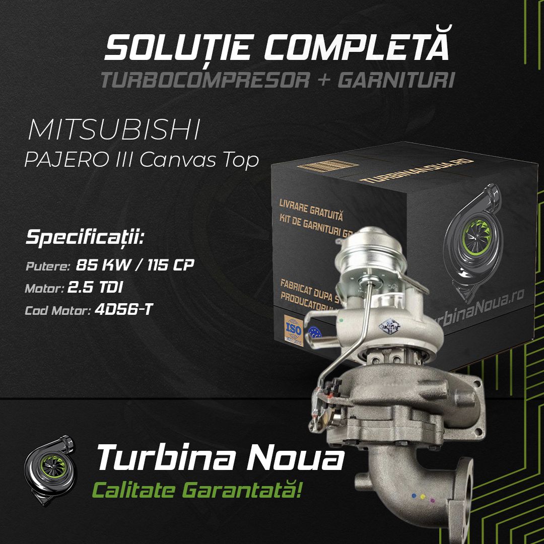 Turbina MITSUBISHI PAJERO III Canvas Top 2.5 TDi 85 KW / 115 CP Noua - Image 2