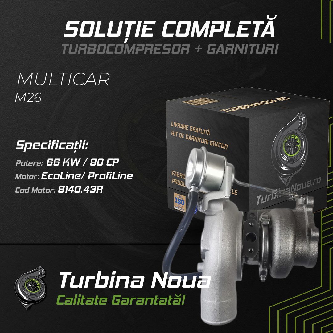 Turbina MULTICAR M26 EcoLine; ProfiLine 66 KW / 90 CP Noua - Image 2