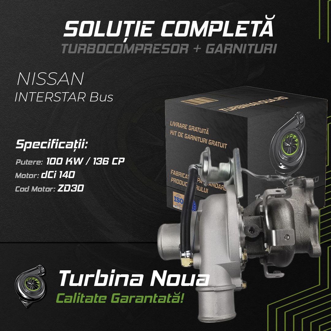 Turbina NISSAN INTERSTAR Bus dCi 140 100 KW / 136 CP Noua - Image 2