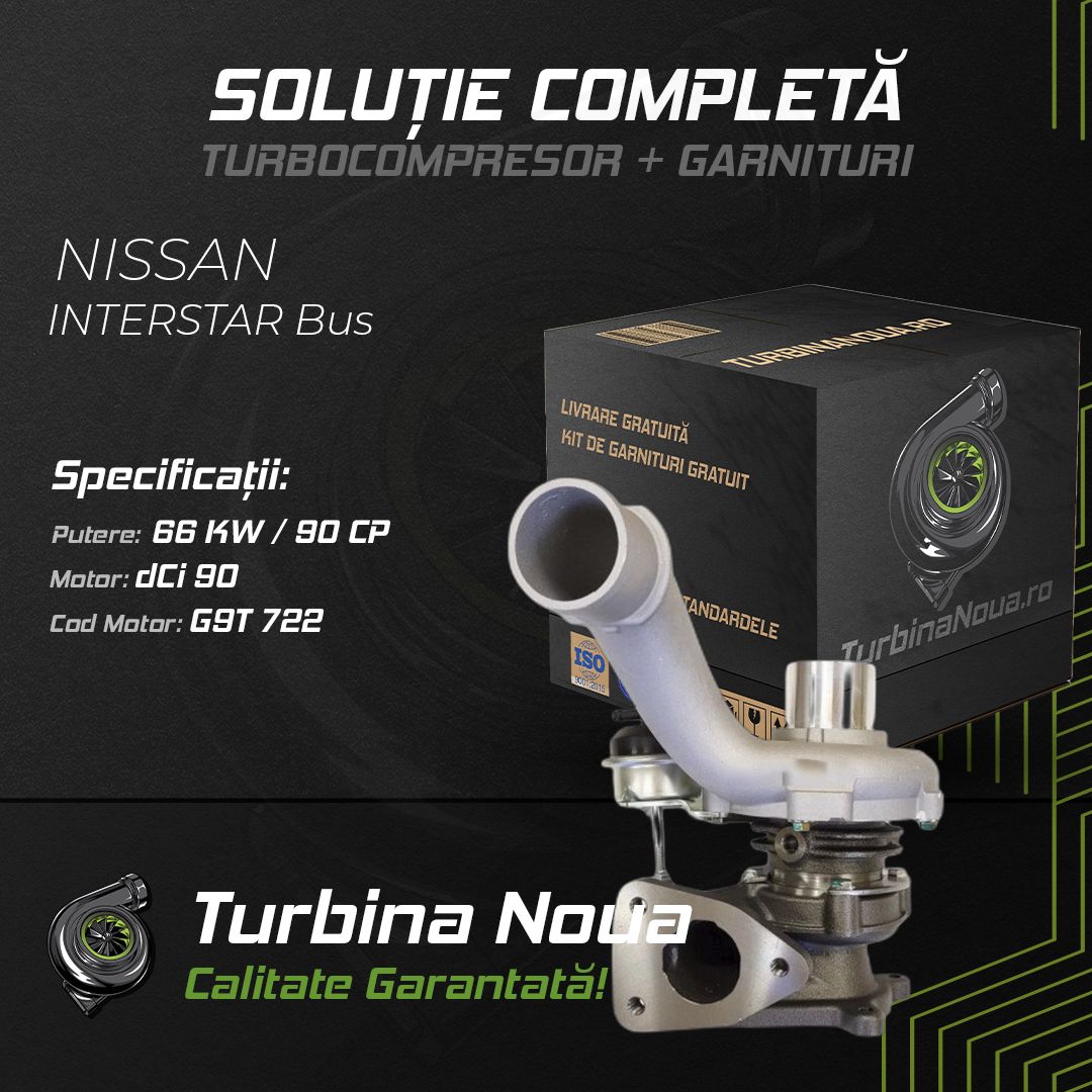 Turbina NISSAN INTERSTAR Bus dCI 90 66 KW / 90 CP Noua - Image 2