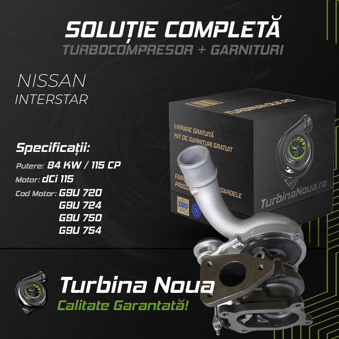 Turbina NISSAN INTERSTAR dCi 115 84 KW / 115 CP Noua - Image 2