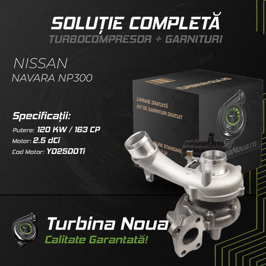 Turbina NISSAN NAVARA NP300 2.5 dCi 120 KW / 163 CP Noua - Image 2