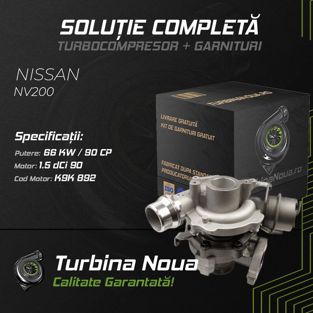 Turbina NISSAN NV200 1.5 dCi 90 66 KW / 90 CP Noua - Image 2