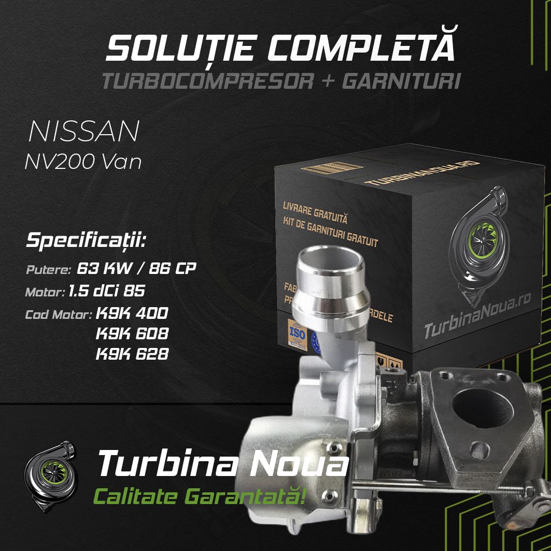 Turbina NISSAN NV200 Van 1.5 dCi 85 63 KW / 86 CP Noua - Image 2