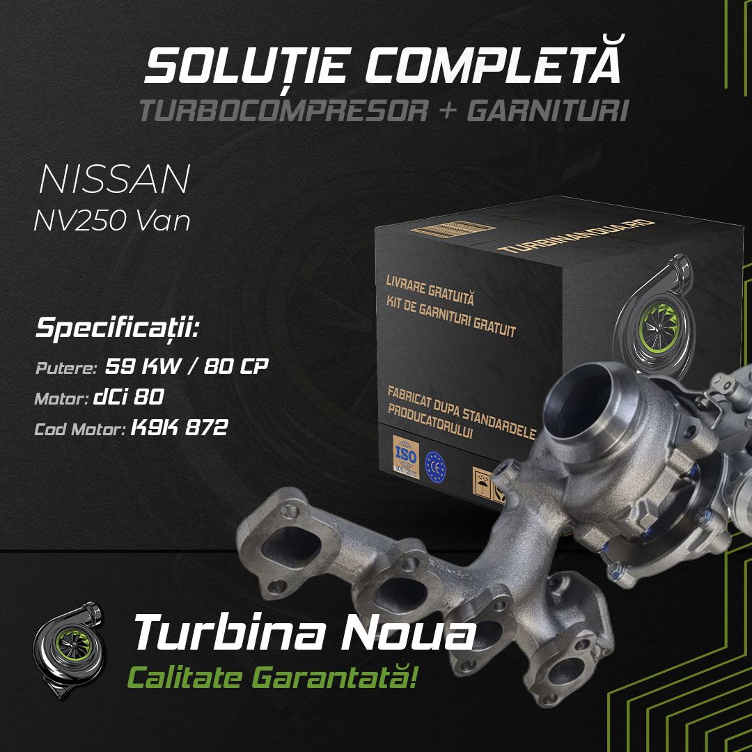 Turbina NISSAN NV250 Van dCi 80 59 KW / 80 CP Noua - Image 2