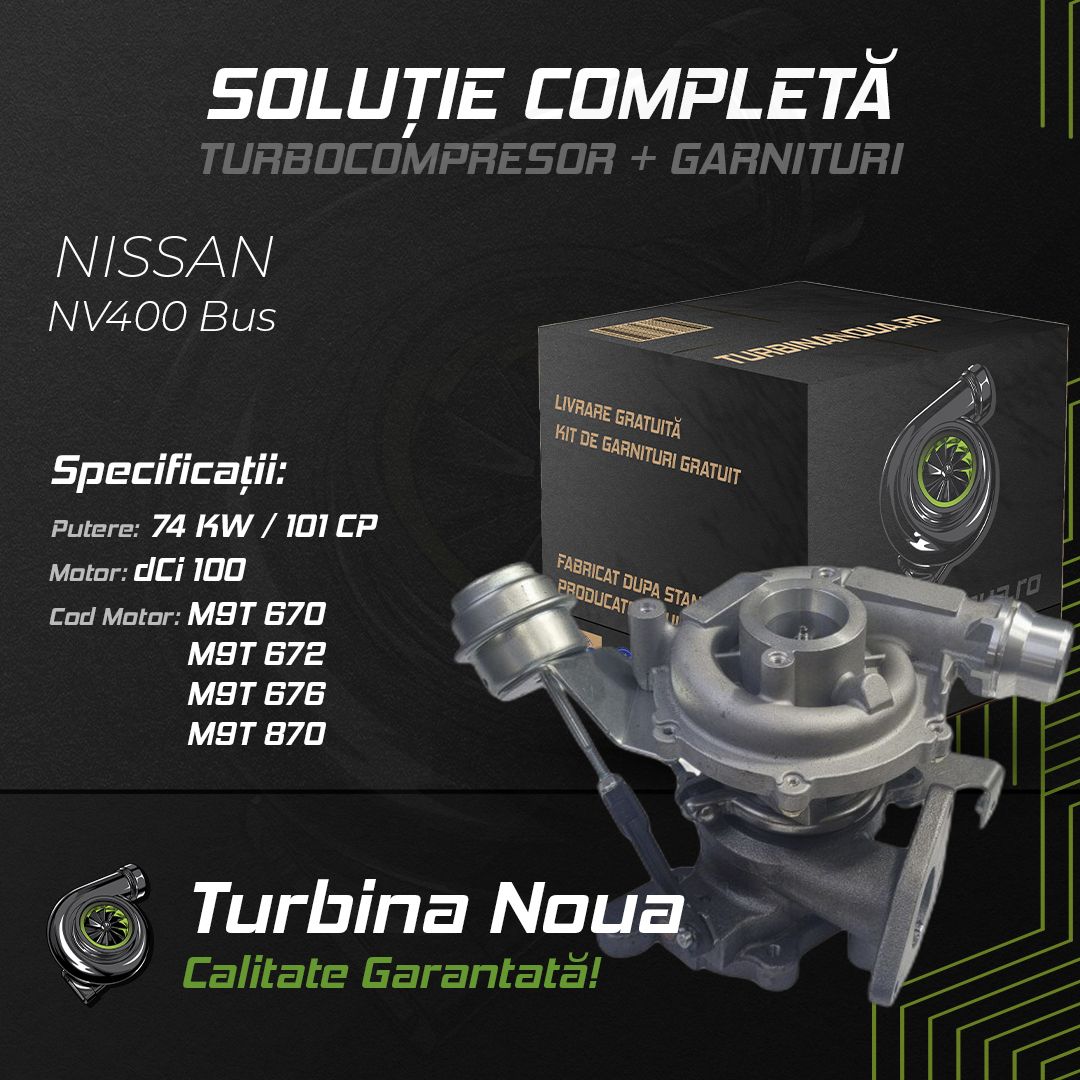Turbina NISSAN NV400 Bus dCi 100 74 KW / 101 CP Noua - Image 2