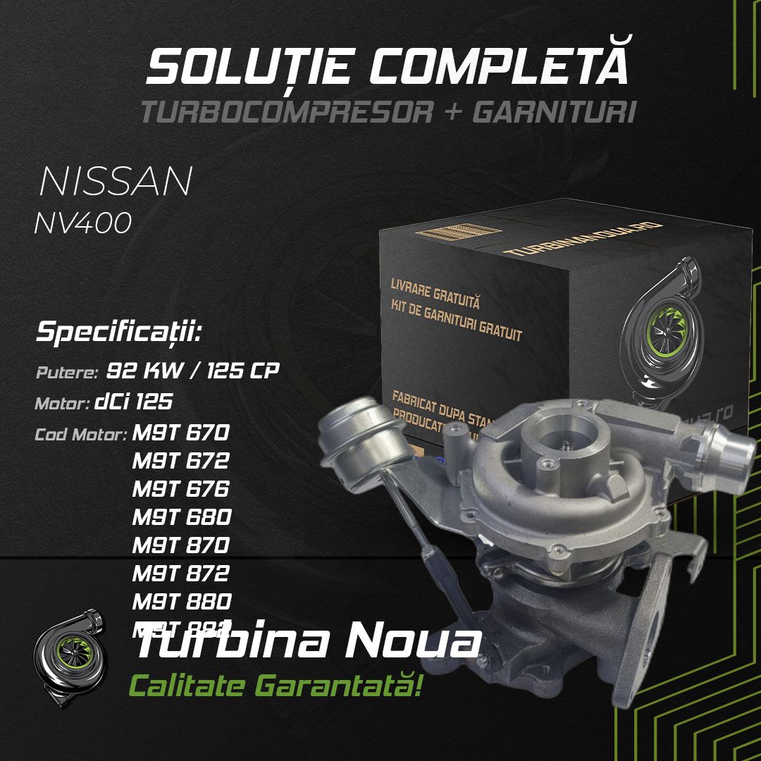 Turbina NISSAN NV400 dCi 125 92 KW / 125 CP Noua - Image 2