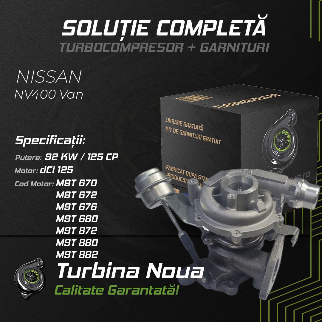 Turbina NISSAN NV400 Van dCi 125 92 KW / 125 CP Noua - Image 2