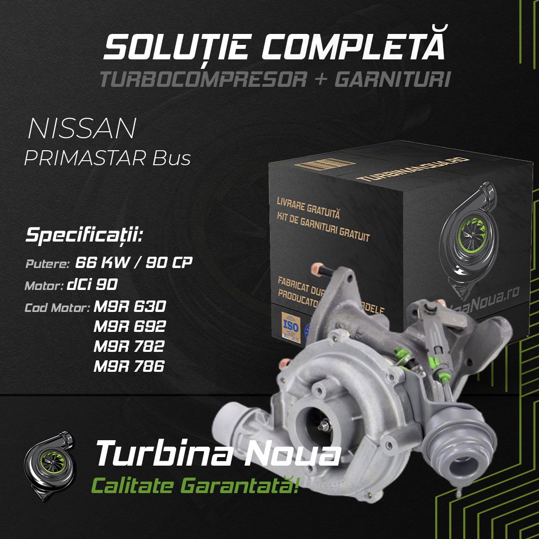Turbina NISSAN PRIMASTAR Bus dCi 90 66 KW / 90 CP Noua - Image 2
