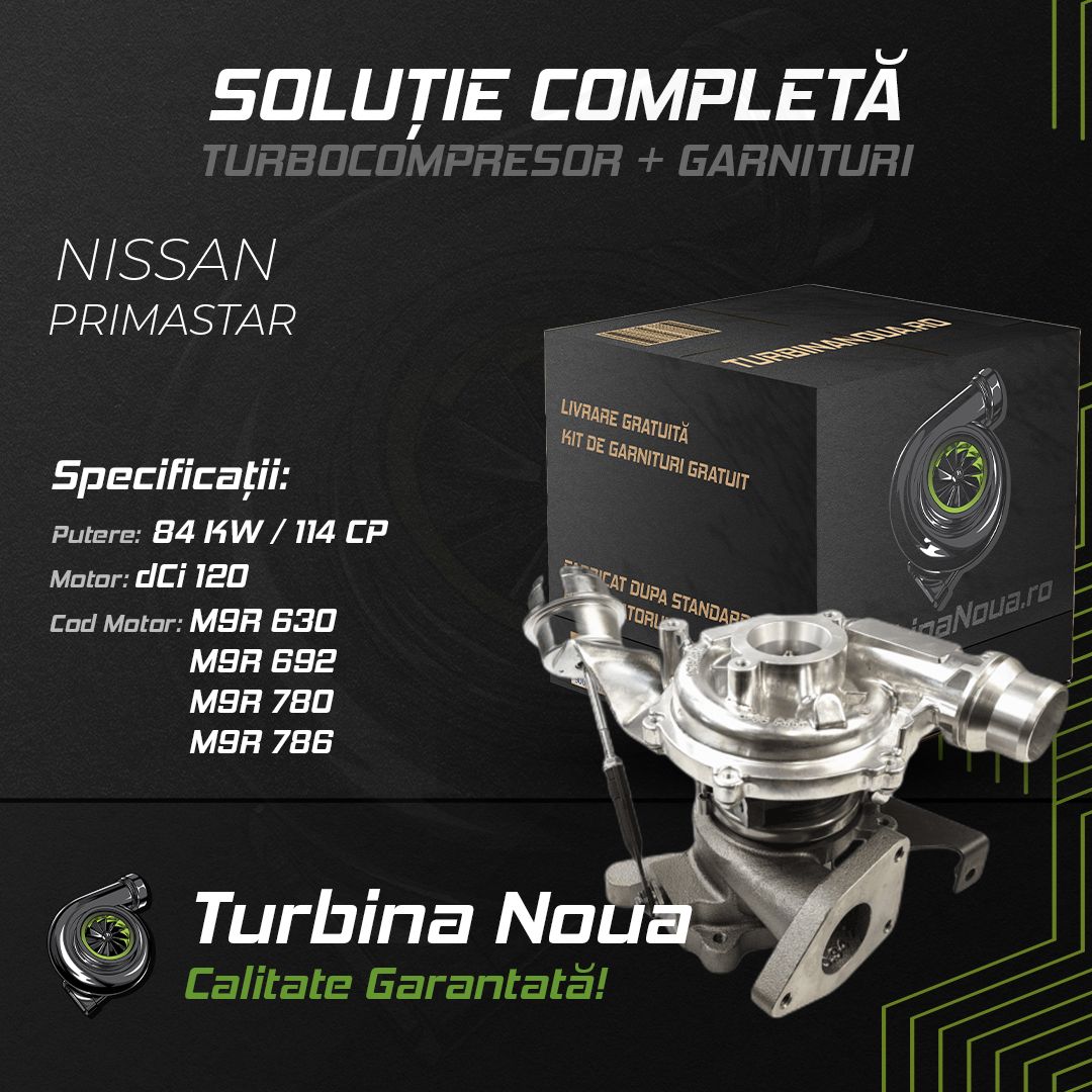 Turbina NISSAN PRIMASTAR dCi 120 84 KW / 114 CP Noua - Image 2