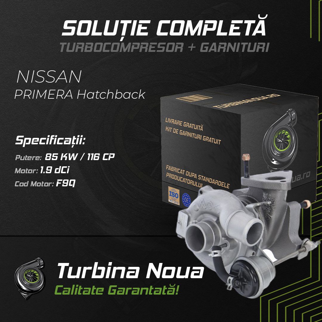 Turbina NISSAN PRIMERA Hatchback 1.9 dCi 85 KW / 116 CP Noua - Image 2