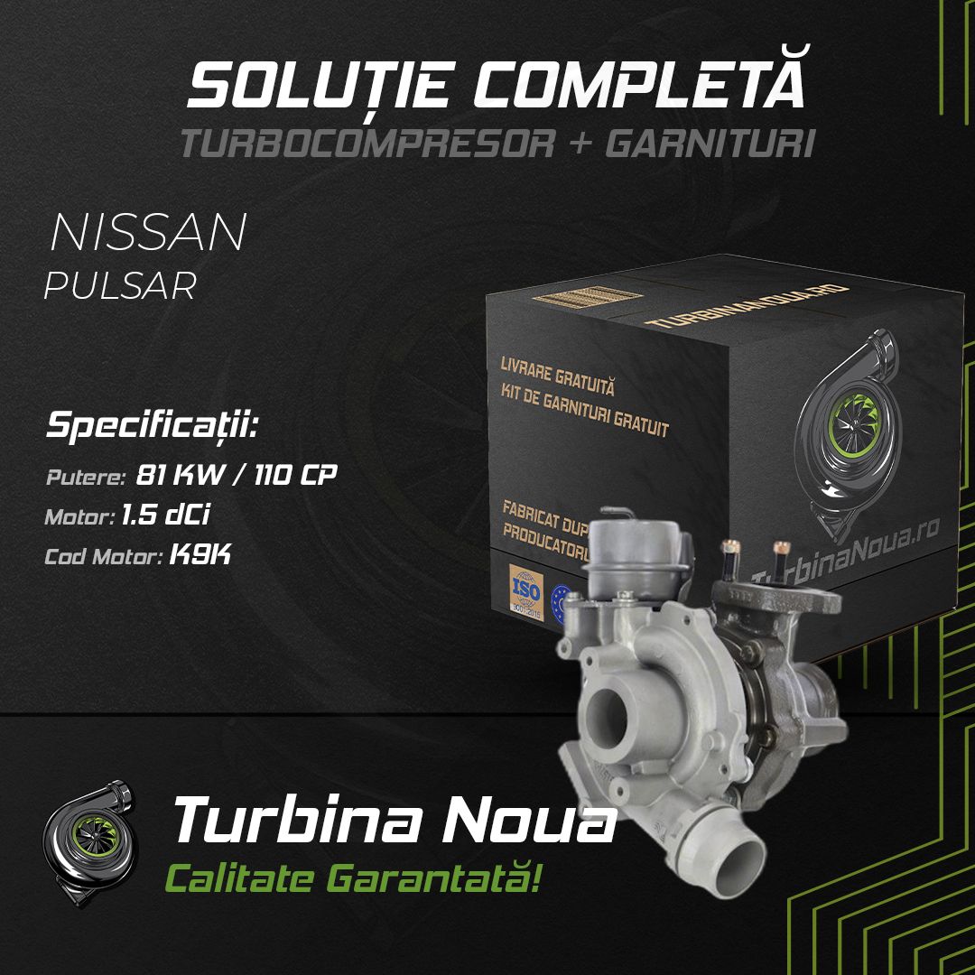Turbina NISSAN PULSAR 1.5 dCi 81 KW / 110 CP Noua - Image 2