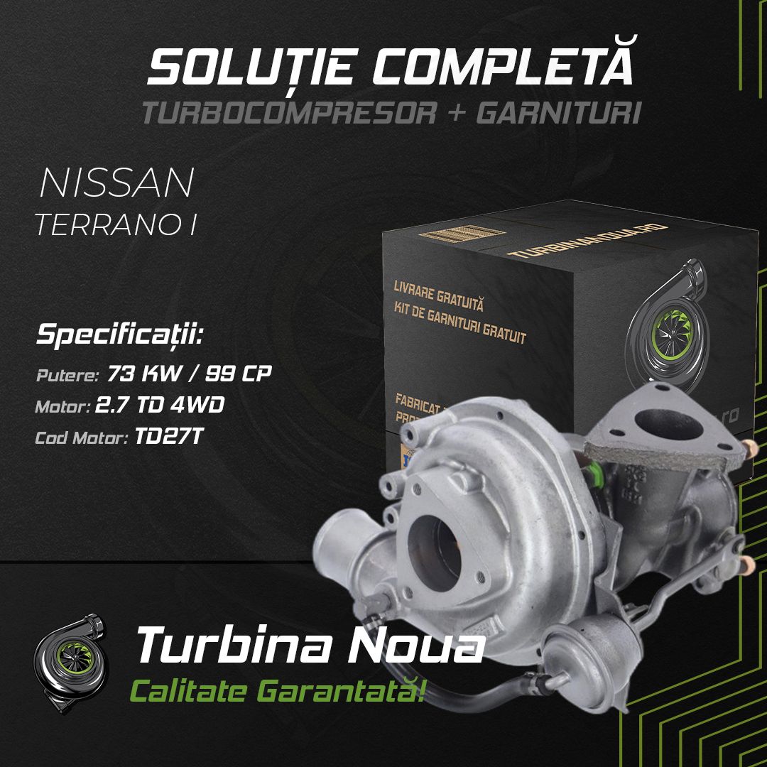 Turbina NISSAN TERRANO I 2.7 TD 4WD 73 KW / 99 CP Noua - Image 2
